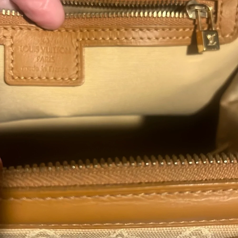 Louis Vuitton Mini Lin Monogram mustard tan Josephine PM Satchel Bag VI1003